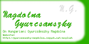 magdolna gyurcsanszky business card