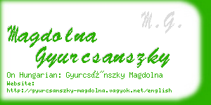 magdolna gyurcsanszky business card